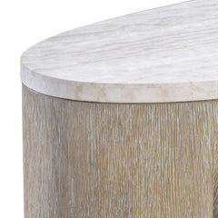 Loggia Travertine/Aria Console Table (Cast Resin Base) - Ornate Home