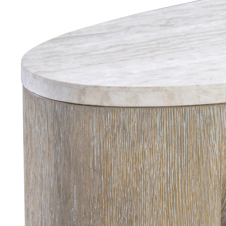 Loggia Travertine/Aria Console Table (Cast Resin Base) - Ornate Home