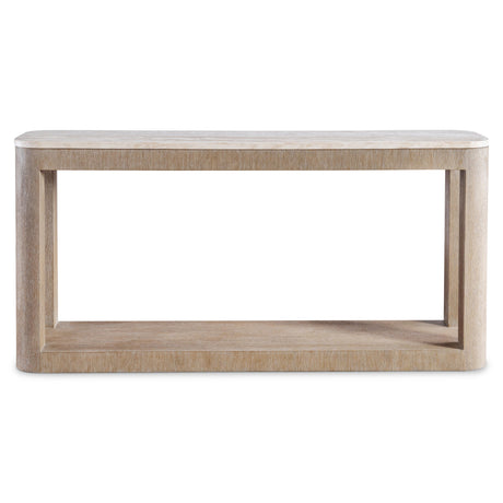 Loggia Travertine/Aria Console Table (Oak Base) - Ornate Home