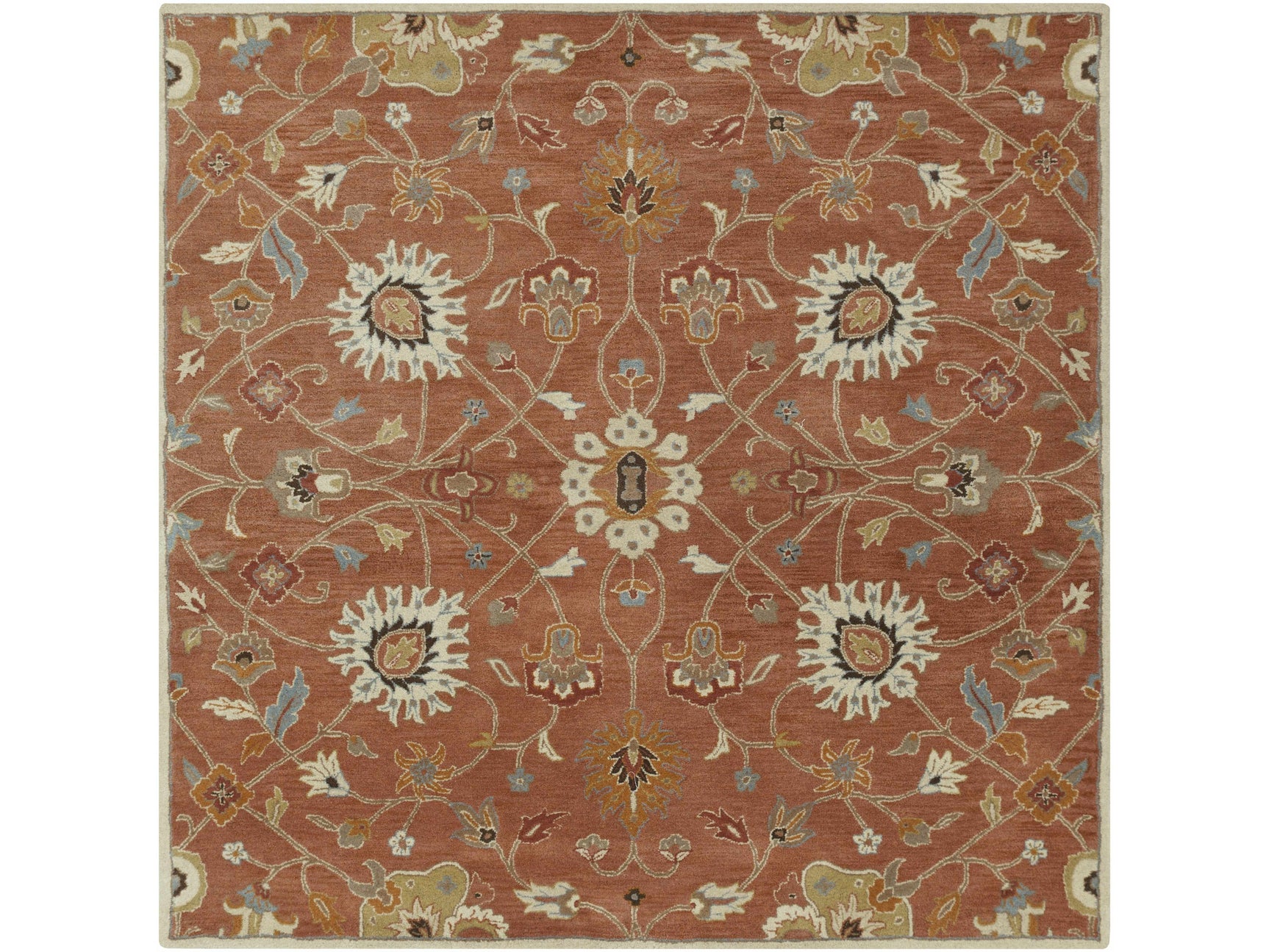 Logville Hand Tufted Rust 1119 Wool Rug - Ornate Home