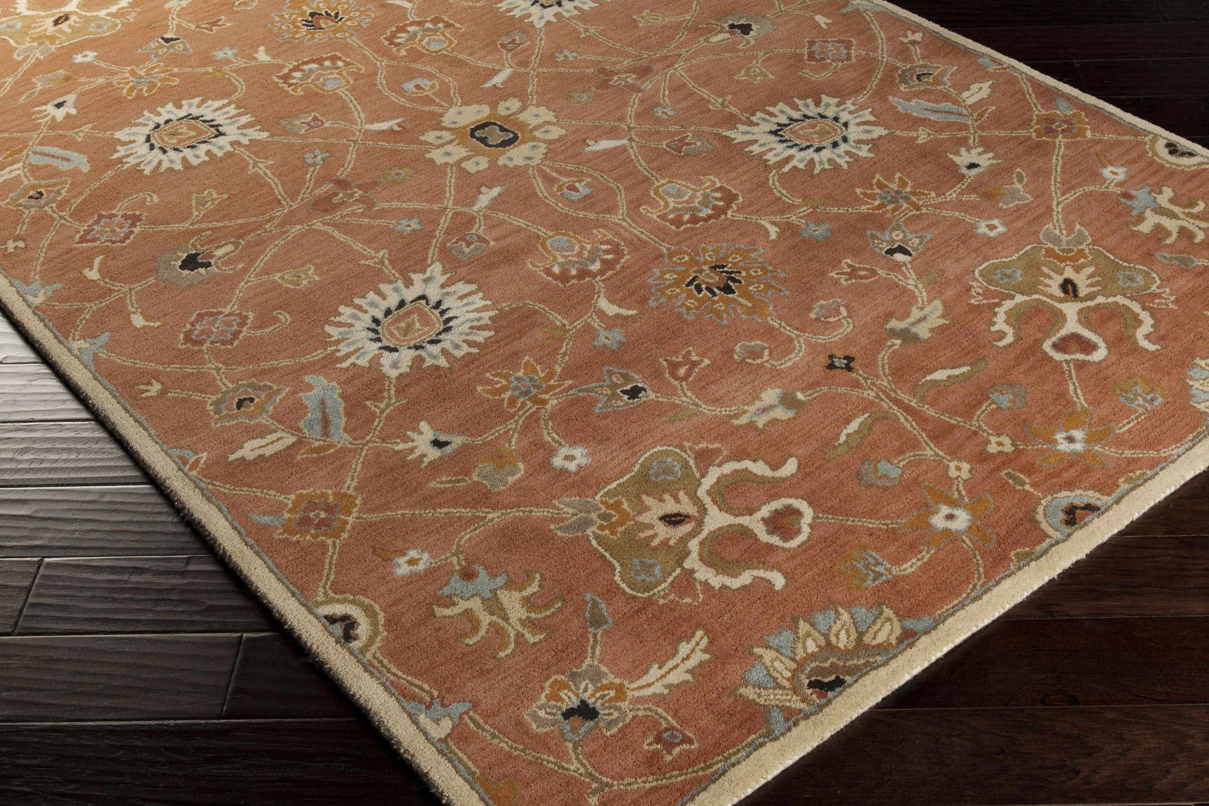 Logville Hand Tufted Rust 1119 Wool Rug - Ornate Home