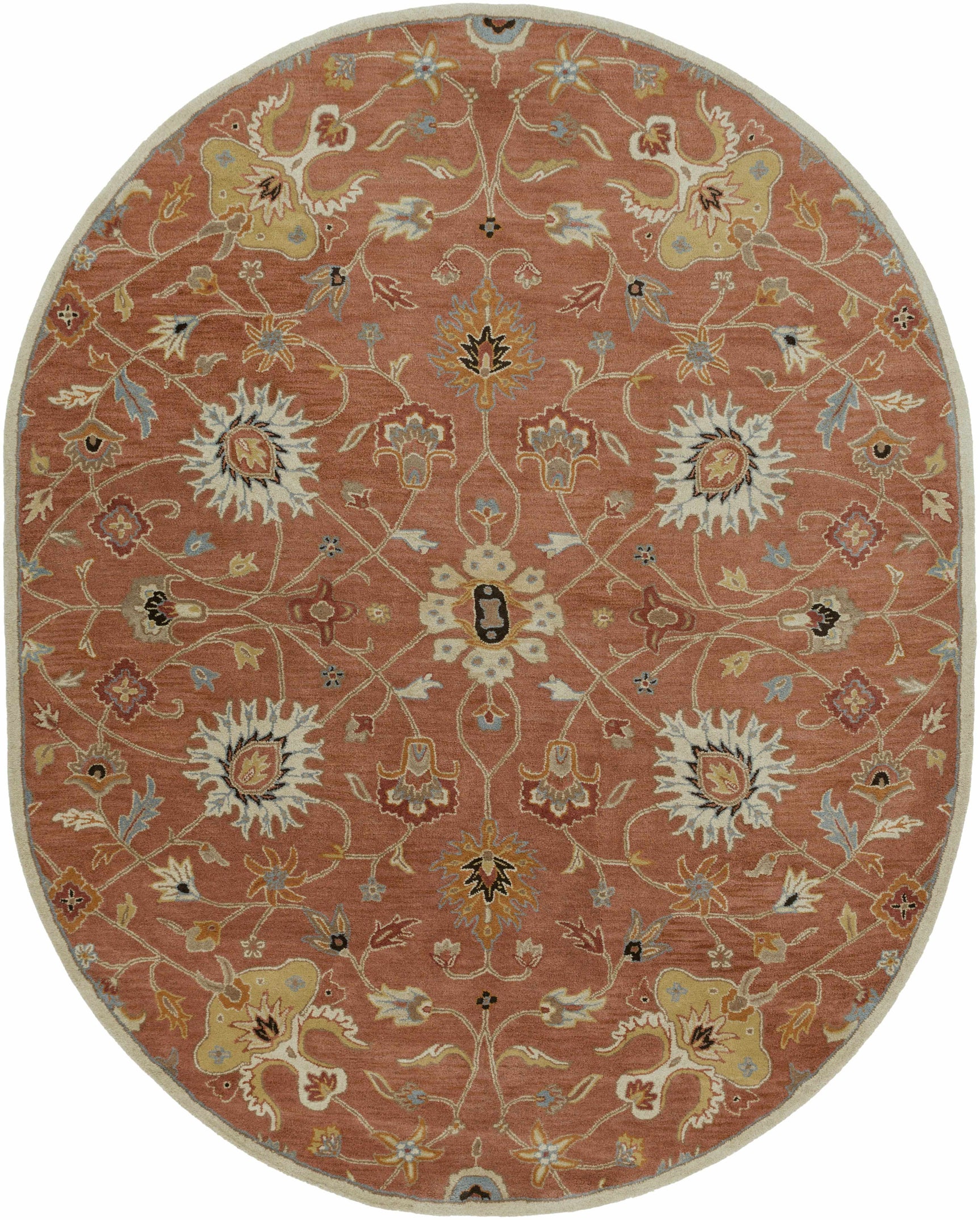 Logville Hand Tufted Rust 1119 Wool Rug - Ornate Home