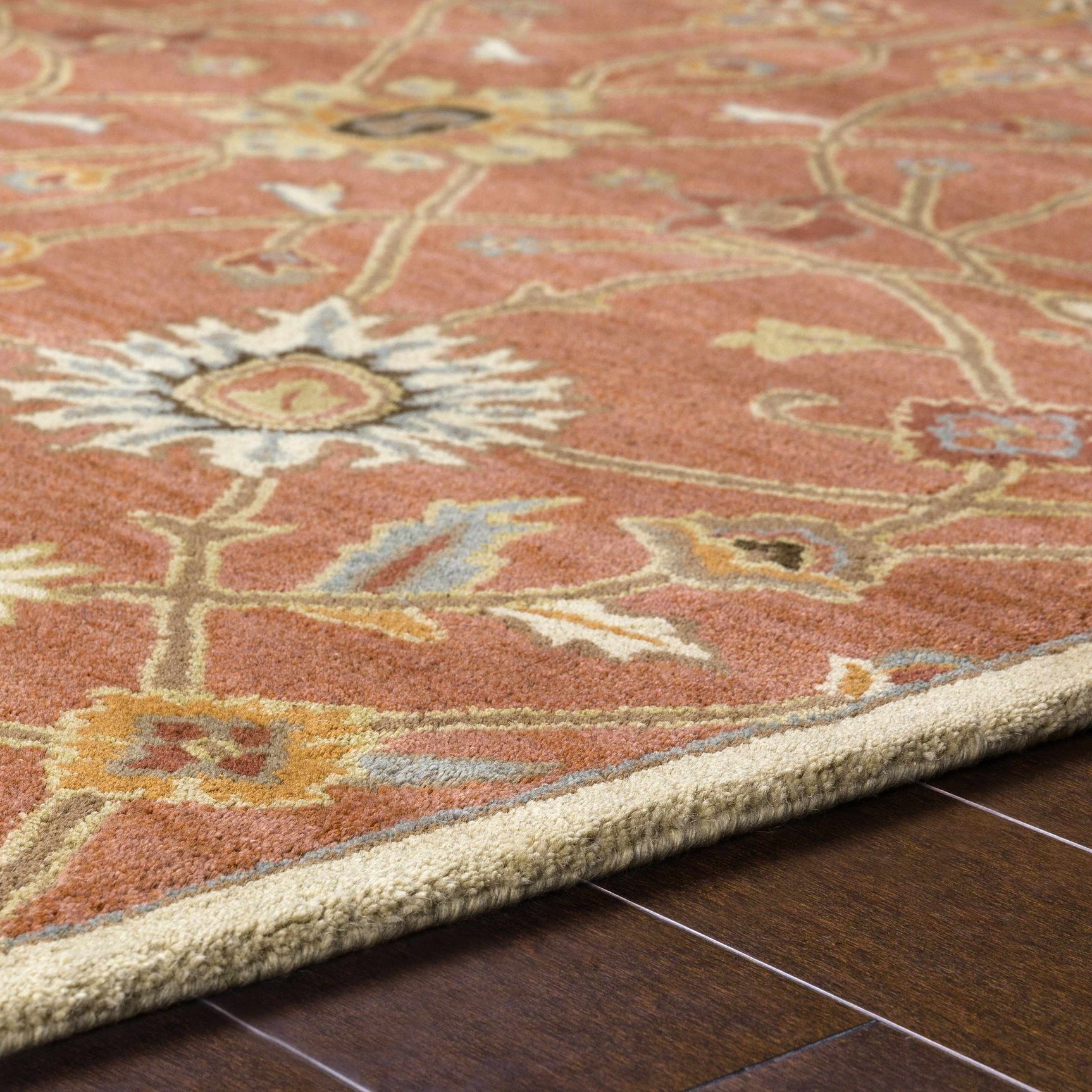 Logville Hand Tufted Rust 1119 Wool Rug - Ornate Home