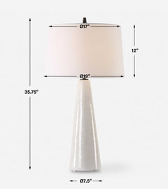 Loire Ivory Glaze Table Lamp - Ornate Home