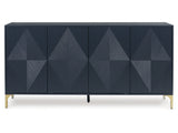 Loirwick Dark Blue Accent Cabinet (Online Special Price) - Ornate Home
