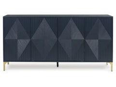 Loirwick Dark Blue Accent Cabinet - Ornate Home