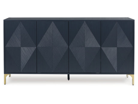 Loirwick Dark Blue Accent Cabinet - Ornate Home