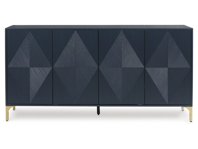 Loirwick Dark Blue Accent Cabinet - Ornate Home
