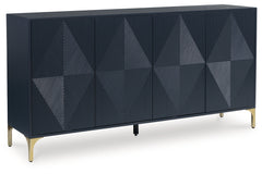 Loirwick Dark Blue Accent Cabinet - Ornate Home
