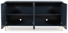 Loirwick Dark Blue Accent Cabinet - Ornate Home