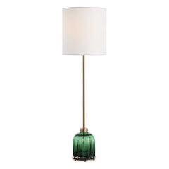 Lois Green Glass Buffet Lamp - Ornate Home