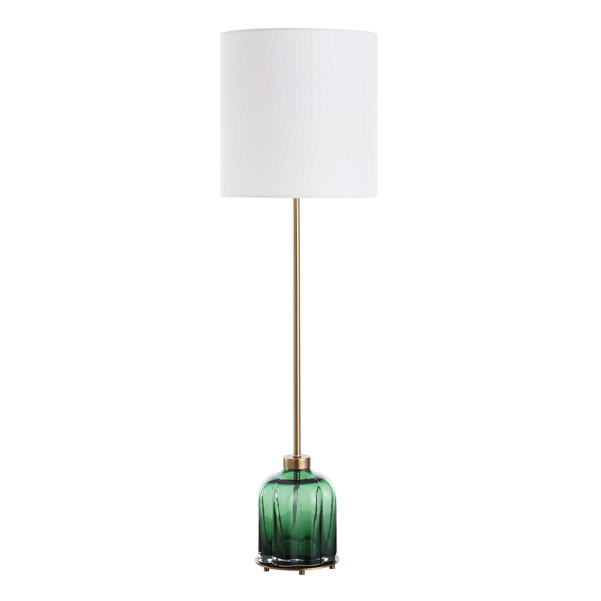 Lois Green Glass Buffet Lamp - Ornate Home