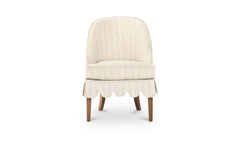 Lola Cream Stripe Slipcover Dining Chair