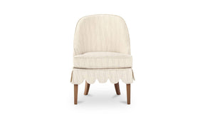 Lola Cream Stripe Slipcover Dining Chair - Ornate Home
