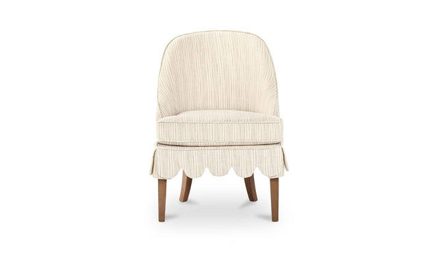 Lola Cream Stripe Slipcover Dining Chair - Ornate Home