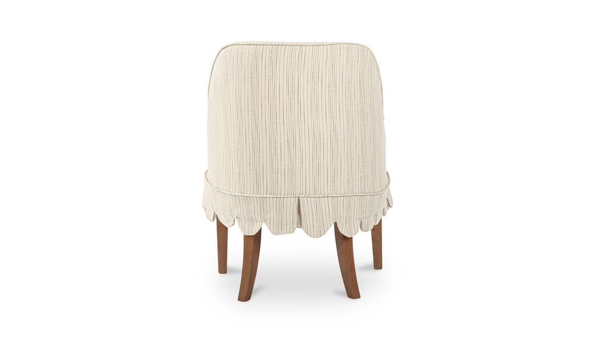 Lola Cream Stripe Slipcover Dining Chair - Ornate Home