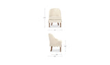 Lola Cream Stripe Slipcover Dining Chair - Ornate Home