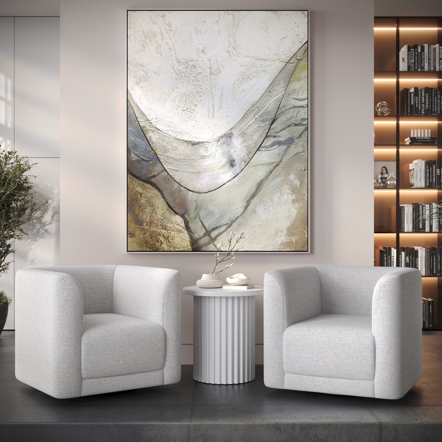 Lola Natural Swivel Accent Chair - Ornate Home