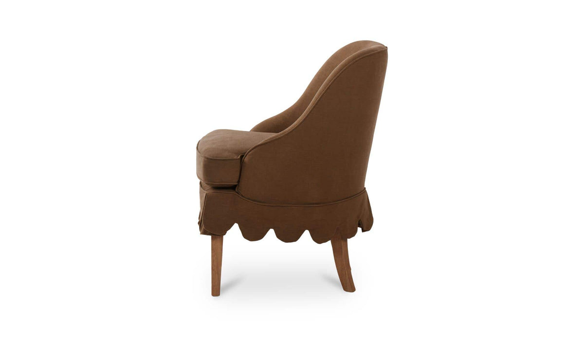Lola Washed Brown Slipcover Dining Chair - Ornate Home