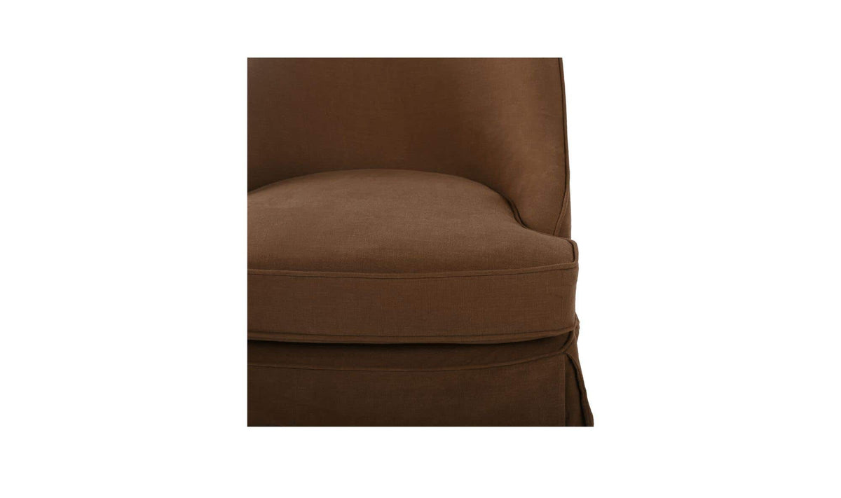Lola Washed Brown Slipcover Dining Chair - Ornate Home