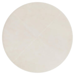 Lolo White/Cream Leather Ottoman (40" W) - Ornate Home