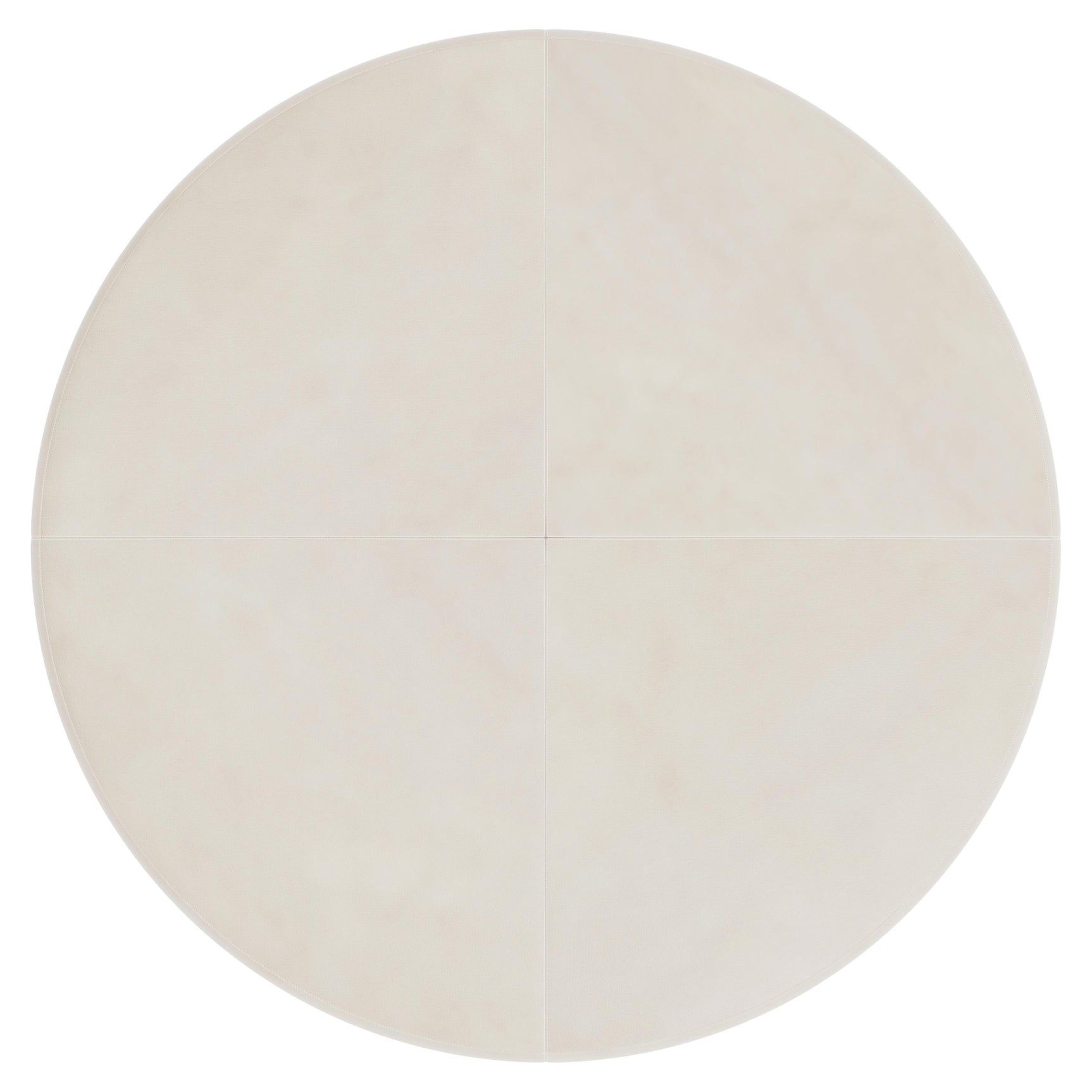 Lolo White/Cream Leather Ottoman (48" W) - Ornate Home