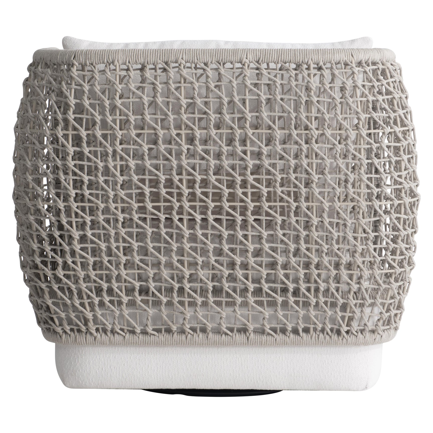 Lomani White/Cream/Driftwood Outdoor Swivel Chair - Ornate Home