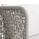 Lomani White/Cream/Driftwood Outdoor Swivel Chair - Ornate Home