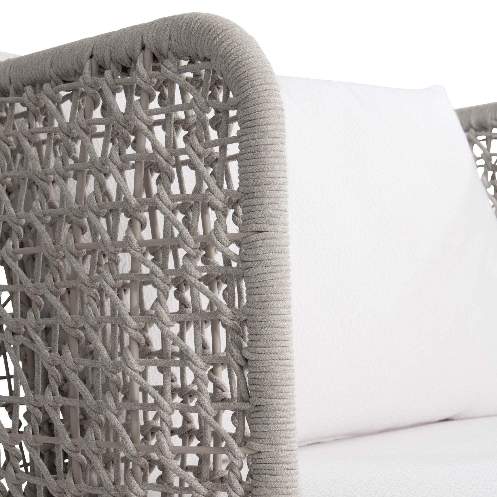 Lomani White/Cream/Driftwood Outdoor Swivel Chair - Ornate Home