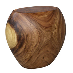 Lomas Woodtone Solid Wood Accent Stool - Ornate Home