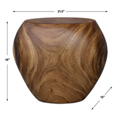 Lomas Woodtone Solid Wood Accent Stool - Ornate Home
