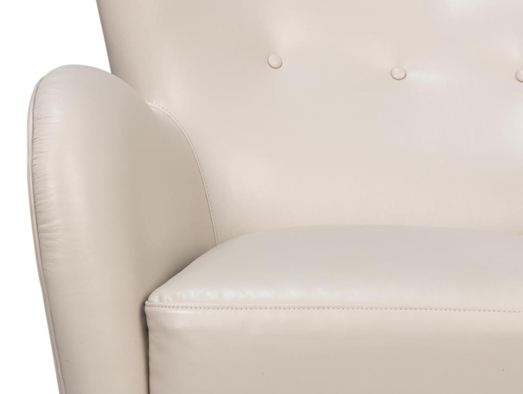 Lombard White Wing Chair - Ornate Home