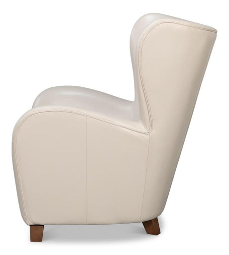 Lombard White Wing Chair - Ornate Home