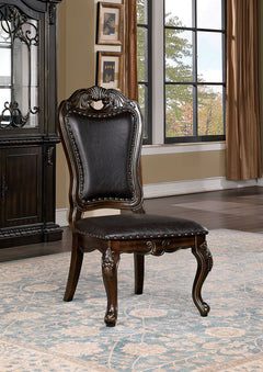 Lombardy Walnut/Dark Brown 7 Pc. Dining Room Set - Ornate Home