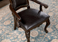 Lombardy Walnut/Dark Brown 7 Pc. Dining Room Set - Ornate Home