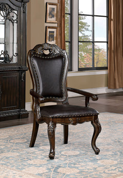 Lombardy Walnut/Dark Brown 9 Pc. Dining Room Set - Ornate Home
