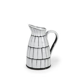 Lome White/Black Small Ceramic Jug - Ornate Home