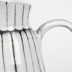 Lome White/Black Small Ceramic Jug - Ornate Home