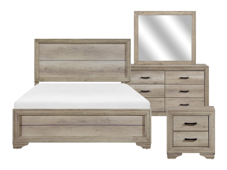 Lonan Natural 4-piece Queen Bedroom Set - Ornate Home