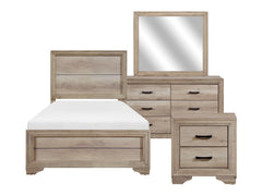 Lonan Natural 4-piece Twin Bedroom Set - Ornate Home