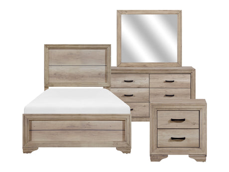 Lonan Natural 4-piece Twin Bedroom Set - Ornate Home
