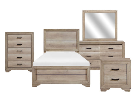 Lonan Natural 5-Piece Twin Bedroom Set - Ornate Home