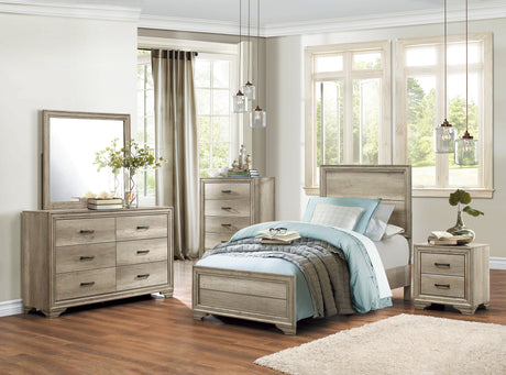 Lonan Natural Twin Bed - Ornate Home