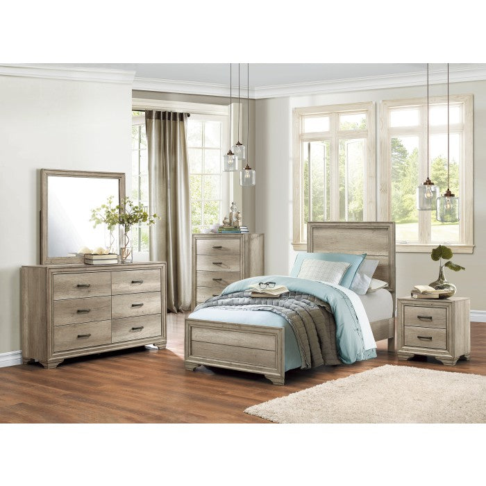 Lonan Natural Twin Bed - Ornate Home