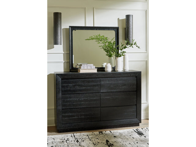 Londer Black Dresser and Mirror (Online Special Price) - Ornate Home