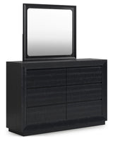 Londer Black Dresser and Mirror (Online Special Price) - Ornate Home
