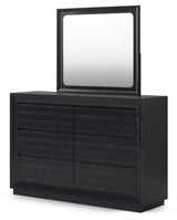 Londer Black Dresser and Mirror (Online Special Price) - Ornate Home