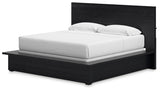 Londer Black King Panel Bed (Online Special Price) - Ornate Home