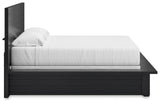 Londer Black King Panel Bed (Online Special Price) - Ornate Home