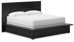 Londer Black King Panel Bed - Ornate Home